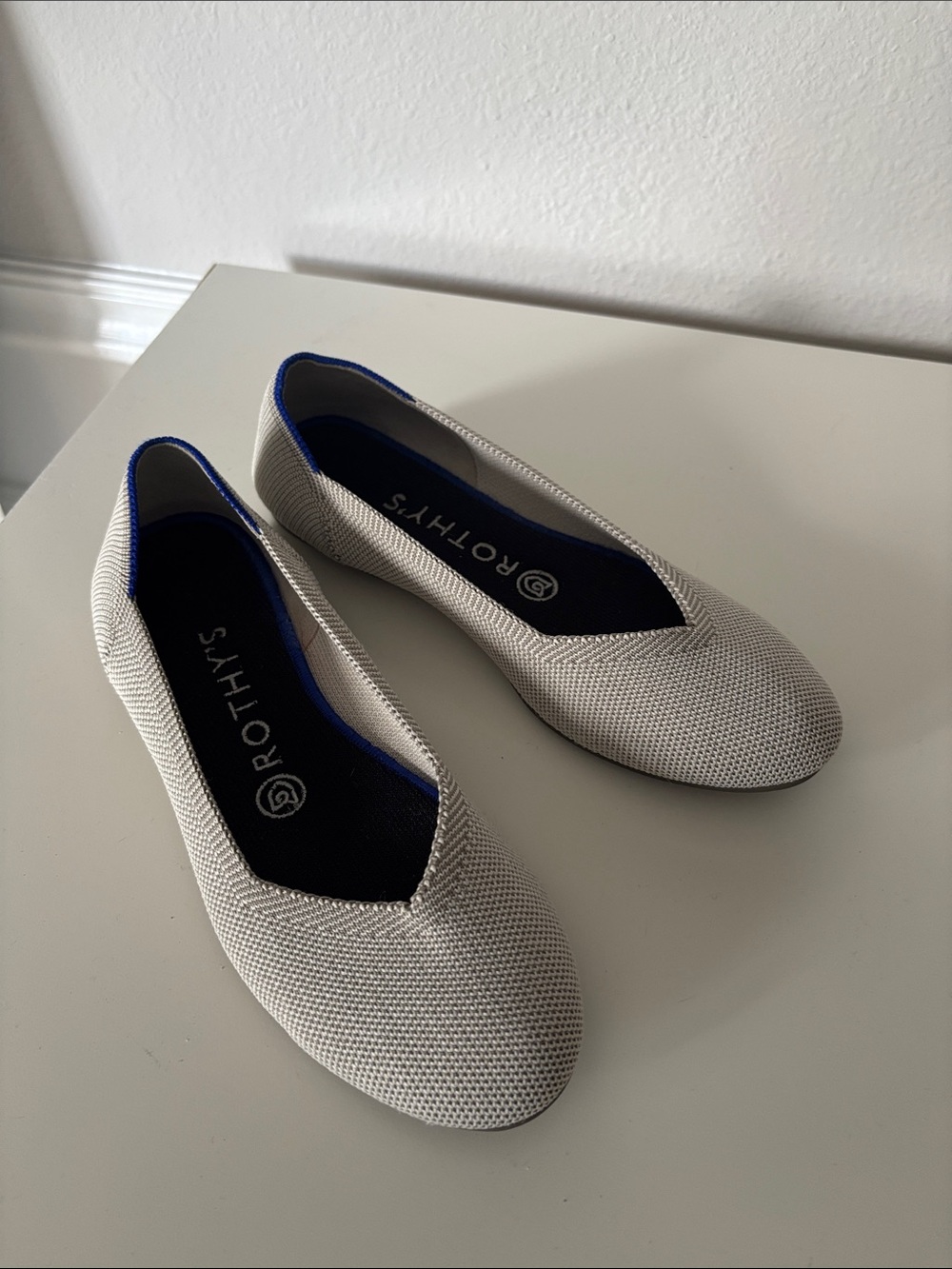 Rothy's Women's Ballet Flats in Light Gray